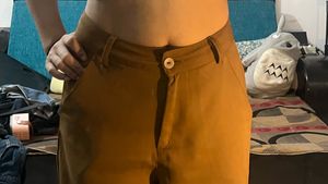 Wide Leg Brown Trousers