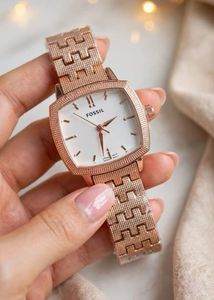 Elegant Fossil Watch - Two-Tone Design