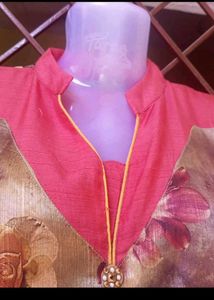 bust 40 Elegant Floral Print Jacket with Pink Gown