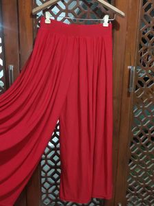 Flowy Red Plazzo Pants❤️