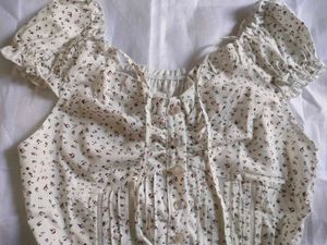 Floral Print Puff Sleeve Blouse