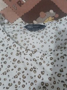 Cute White Leopard Print T-Shirt