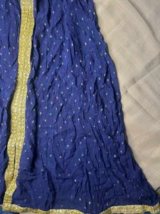 Royal blue Ethnic sheer anarkali ✨