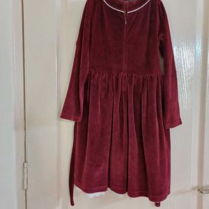 612 League Full Sleeves Vintage Velvet Party Frock