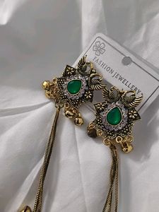 2 different oxidized Hoop Earrings