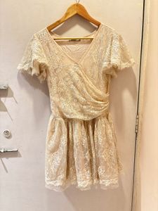 Elegant Lace Wrap Dress