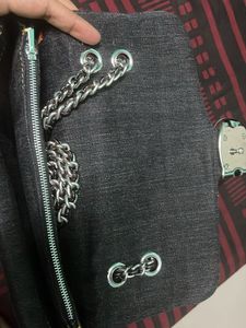 orignalStylish Quilted Denim Clutch