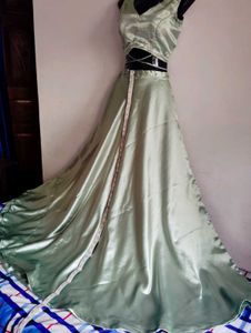 Elegant Pastel Green Lehenga Set