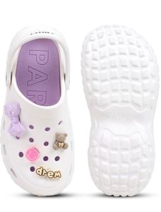 White Clogs with Charms