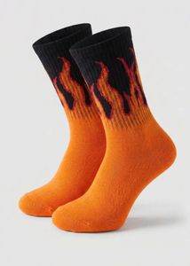 Fire Flame Pattern Crew Socks
