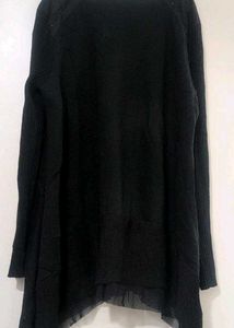 Gothic Lolita Noir Sequin Asymmetrical Knit Tunic