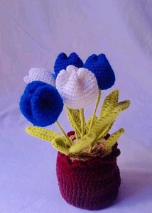 Handmade Crochet Tulip Plant
