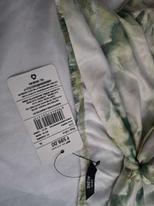 SHEIN Olive Tie-Front Top