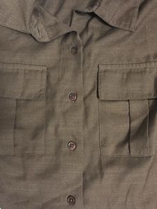 Brown Crop Top with Pockets