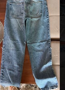 zara Ripped Blue Denim Jeans
