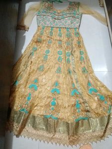 golden frock suit