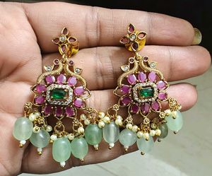 Exquisite Indian Gemstone Earrings