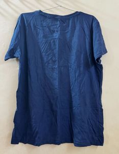 Solid Blue Basic T-Shirt