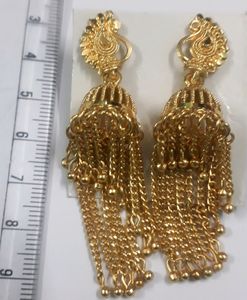 Metal Jhumka witth chain bridal unique stylish 7cm