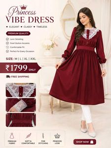 Elegant Lace Detail & Pearl Buttons dress