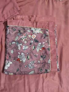 ISHIN Elegant Mauve Kurta Set with Dupatta