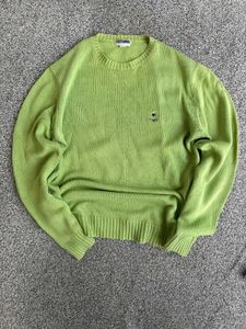 Green Cotton Blend Sweater