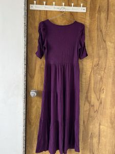 Purple Tiered Midi Dress