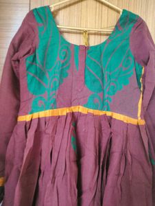 Maroon &amp; Green Traditional Long Gown / Maxi 💚
