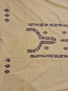 Yellow Kashmiri Embroidery Dress Material