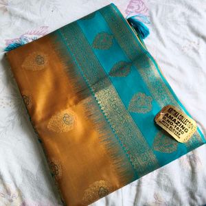 Beautiful Silk Blend Saree with Blouse