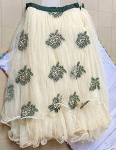 Ivory Embroidered Lehenga Skirt