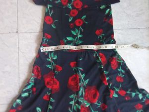 Floral Print Cold Shoulder Dress