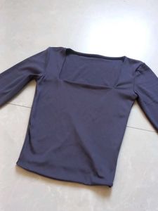 Skims Stylish Square Neck Long Sleeve Crop Top