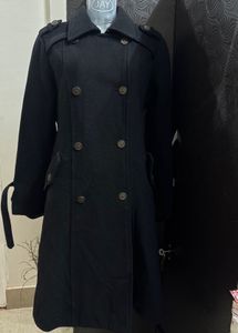 Trending Elegant Double-Breasted Black Coat