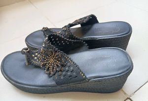 Black Embellished Flats
