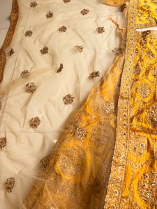 Stunning Yellow Embroidered Lehenga Choli Set