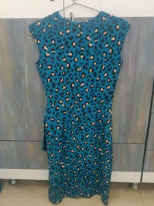 Dorothy Perkins Blue Animal Print Sheath Dress