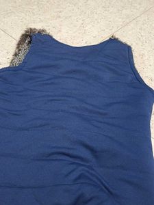 Blue Fur Vest