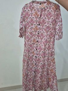 Beautiful Pink Floral Print Kurta