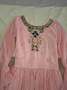 Elegant Pink Ethnic Gown