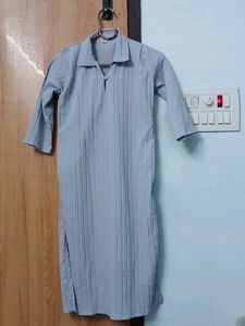 Pleated Grey Kurti