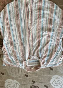 Striped Short Sleeve Button-Up Shirt