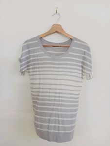 Striped Knit Tunic Top