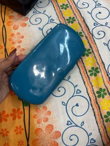 Teal Patent Clutch Bag