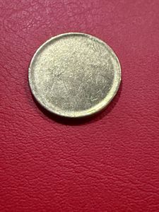 5 rs brass both side blank error coin
