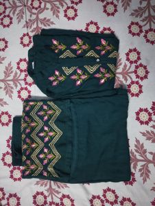Green Kurti Set