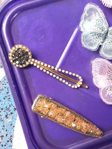 Cute Butterfly &amp; Embellished Hair Clips Set