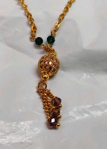 Necklace with Red &amp; Green Beads