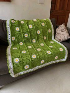 Handmade Crochet Daisy Blanket