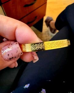 all man &amp; woman  Elegant Gold Engraved Cuff Bracel